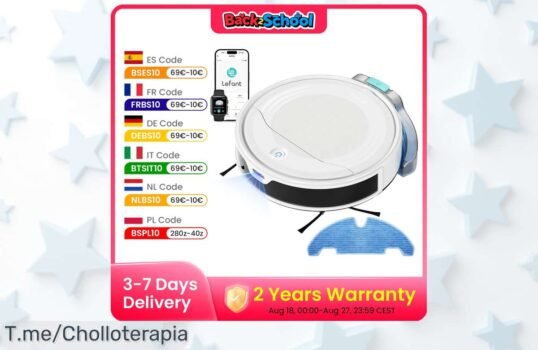 Robot aspirador con succión ultrapotente y navegación inteligente chollazo con descuento brutal limpieza perfecta para pelos de mascotas precio loco oferta limitada corre antes que se agote