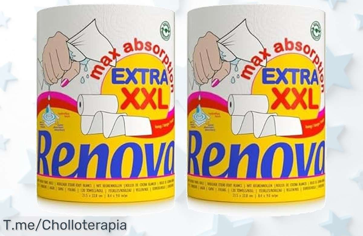 Rollos de cocina XXL Renova súper resistentes con doble capa un super chollo nunca visto para que tu casa esté siempre lista aprovecha este ofertón único y urgente