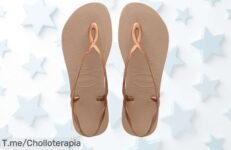 Sandalias Havaianas Luna en rose gold con cierre seguro y suela antideslizante un ofertón con descuento brutal que no volverás a ver aprovecha este precio loco ya