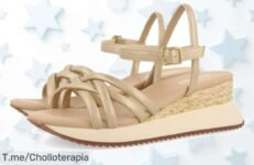 Sandalias doradas con cuña y tiras tubulares Gioseppo a precio loco descubre este ofertón único para pisar fuerte aprovecha el descuento brutal antes que nadie