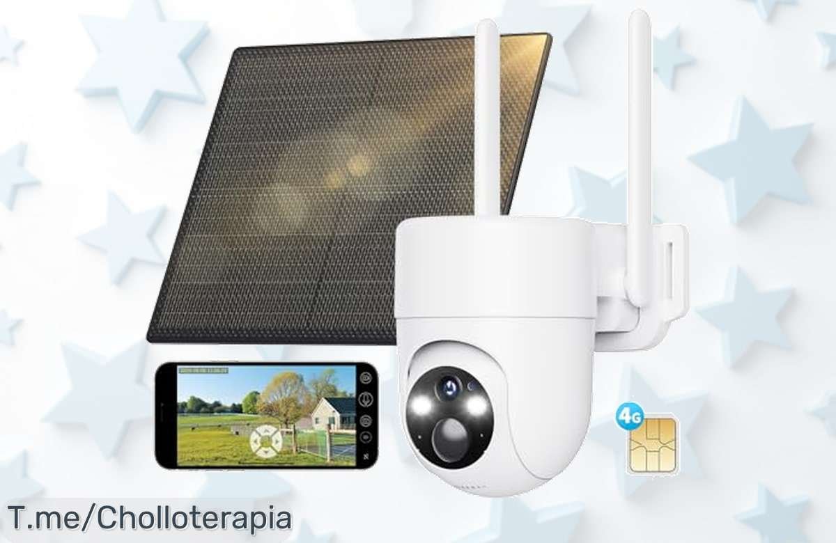 Sehmua 4G LTE cámara vigilancia exterior con panel solar visión nocturna y audio dos vías en oferta limitada precio loco descuento brutal aprovecha ya este super chollo nunca visto