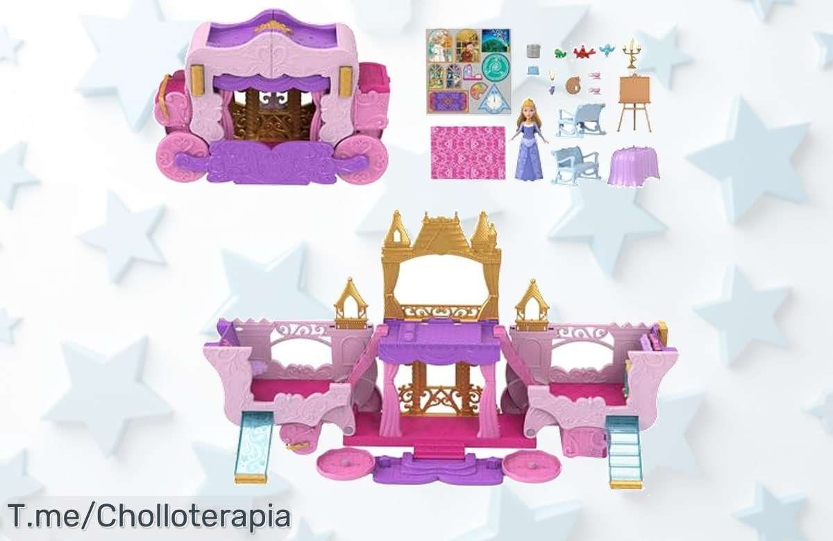 Set carruaje que se transforma en castillo Mattel Disney Princess Minis con Aurora disfruta diversión doble y zonas infinitas de juego aprovecha este ofertón único a precio loco ya