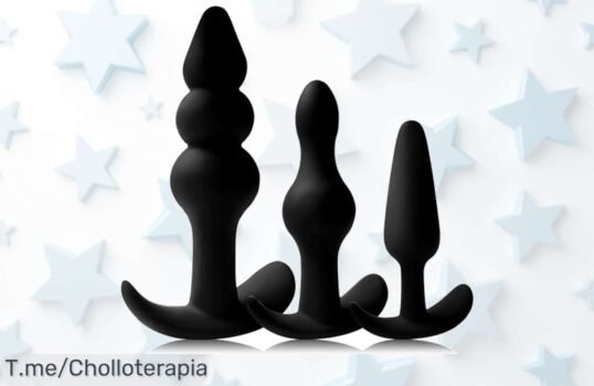 Set de 3 plugs anales en silicona con tamaños perfectos para todos, descubre el placer al máximo con este ofertón y descuento brutal que no volverá ¡aprovecha ya!