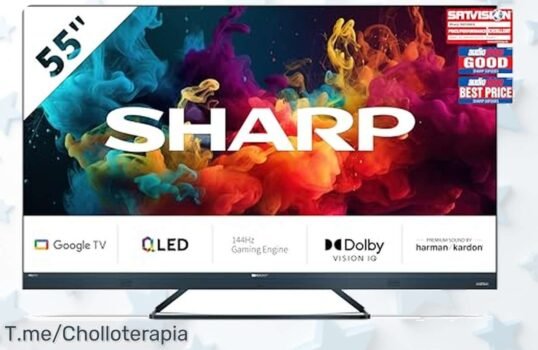 Sharp QLED 55” con imagen 4K y sonido Harman premium a precio loco nunca visto disfruta un super chollo con descuento brutal corre que vuelan las unidades