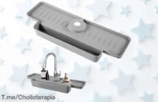 Silicona protector para fregadero recortable que evita salpicaduras y mantiene tus esponjas limpias super chollo con descuento brutal compra ya antes que se agote tu oferta nunca vista