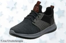 Skechers Delson Camben negro diseño moderno y súper resistente en un descuentazo brutal oferta nunca vista a precio de ganga date prisa que vuelan estos zapatos