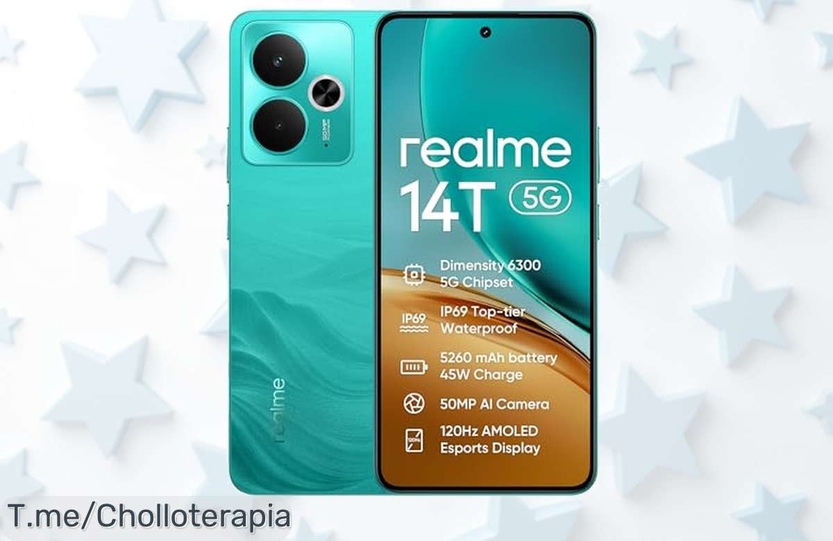 Smartphone realme 14T con 18GB RAM y carga ultra rápida 45W precio loco nunca visto super chollo que vuela aprovecha el descuentazo limitado ya