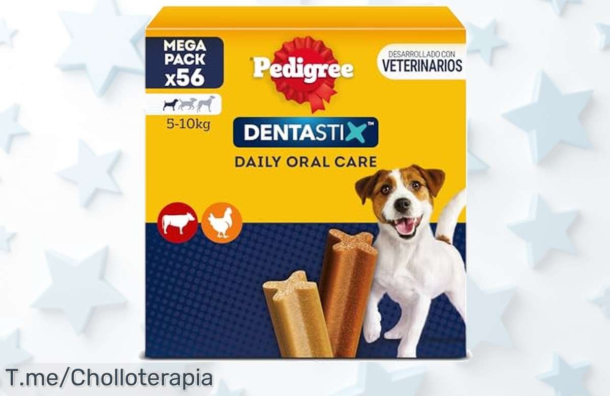 Snack dental Pedigree Dentastix para perros pequeños con descuento brutal que limpia y refresca su aliento no dejes pasar este precio loco oferta limitada compra ya antes que vuelen