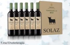 Solaz tinto Tempranillo BIO 4,5 litros con sabores frutales y aromas especiados en un súper chollo con precio loco y descuento brutal compra ya esta oferta única ¡corre antes que se agote!