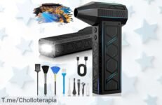 Soplador de polvo eléctrico potente con luz LED y 4 velocidades es el ofertón que necesitas para limpiar todo sin esfuerzo precio loco y descuento brutal solo hoy ¡aprovecha ya!