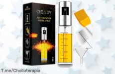 Spray aceite CREADY con pulverizador antideslizante controla cada gota sin desperdicio oferta nunca vista disfruta de este descuentazo y aprovecha ya el precio loco