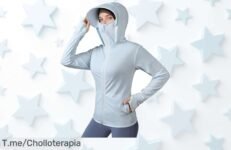 Sudadera AUYAO con protección solar UPF 50+ súper ligera y capucha antiUV aprovecha este super chollo único al mejor precio de ganga corre antes que se acabe