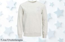 Sudadera clásica blanca jjone summer para hombre con descuento brutal disfruta de este super chollo nunca visto precio loco por tiempo limitado ¡compra ya!
