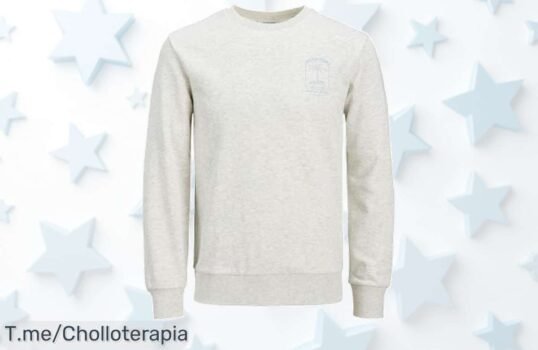Sudadera clásica blanca jjone summer para hombre con descuento brutal disfruta de este super chollo nunca visto precio loco por tiempo limitado ¡compra ya!