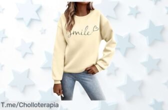 Sudadera mujer manga larga holgada con estampado de letras precio loco y descuento brutal único nunca visto aprovecha este super chollo antes que se acabe actúa ya