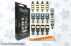 Superlite set de 14 bombillas LED con tecnología CanBus luz potente y sin errores super chollo con descuento brutal precio loco oferta nunca vista corre ya unidades limitadas