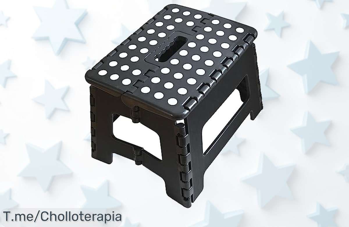 Taburete plegable Armo práctico y súper resistente hasta 150 kg con diseño compactísimo precio de ganga nunca visto aprovecha este ofertón antes que se acabe