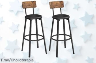 Taburetes de bar Vasagle súper resistentes con montaje ultrarrápido disfruta este ofertón nunca visto precio loco y descuento brutal solo 2 unidades ¡corre que vuelan!