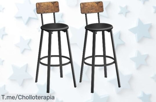 Taburetes de bar Vasagle súper resistentes con montaje ultrarrápido disfruta este ofertón nunca visto precio loco y descuento brutal solo 2 unidades ¡corre que vuelan!