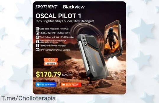 Teléfono robusto Blackview Oscal Pilot 1 con batería bestia y pantalla gigante precio loco que no durará oferta brutal corre ya por este ofertón único