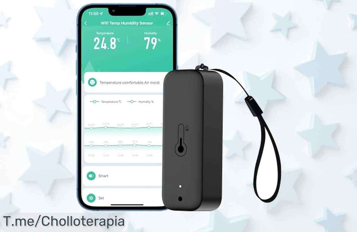 Termómetro inteligente resistente al agua con sensor WiFi lleva el control total de humedad y temperatura en tu móvil precio loco descuento brutal oferta nunca vista apúrate