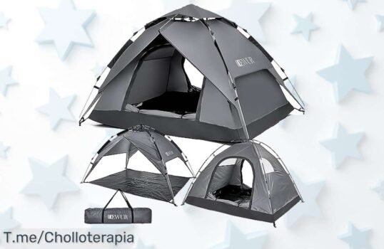 Tiendas para 3 personas que montas en solo 3 segundos con protección lluvia y UV un super chollo y precio loco nunca visto ¡aprovecha ya esta oferta limitada!