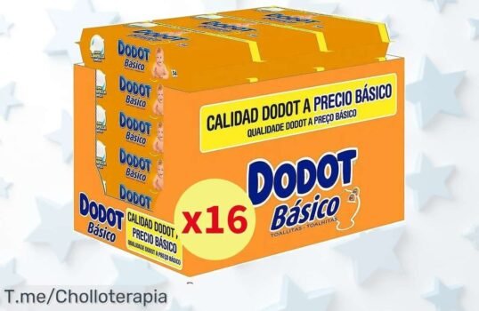 Toallitas Dodot básico pack ahorro 16 paquetes y 864 unidades con un descuento brutal que vuela rápido aprovecha este ofertón único precio loco y nunca visto actúa ya