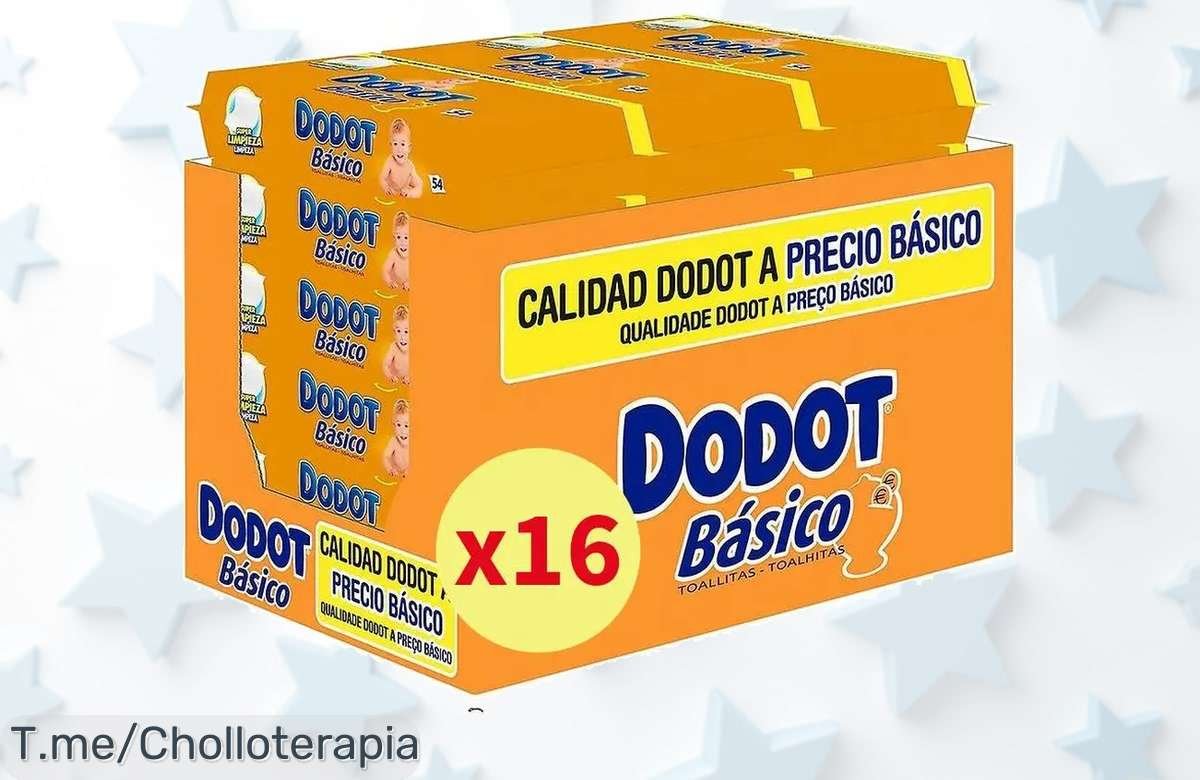 Toallitas Dodot básico pack ahorro 16 paquetes y 864 unidades con un descuento brutal que vuela rápido aprovecha este ofertón único precio loco y nunca visto actúa ya