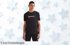 Tommy Hilfiger camiseta negra con ajuste perfecto y tacto suave única en precio loco nunca visto corre ya por este ofertón antes de que desaparezca