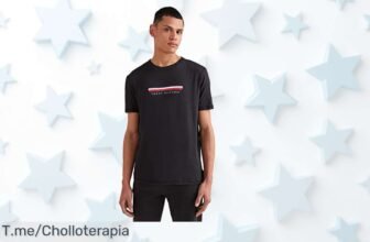 Tommy Hilfiger camiseta negra con ajuste perfecto y tacto suave única en precio loco nunca visto corre ya por este ofertón antes de que desaparezca