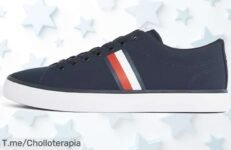 Tommy Hilfiger sneaker con suela vulcanizada azul un diseño único que te hará brillar aprovecha este super chollo con descuento brutal y precio de ganga sólo por tiempo limitado