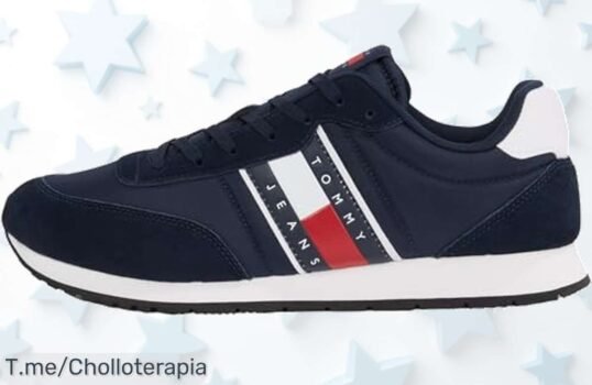Tommy Jeans Runner azul diseño que todos aman ajuste perfecto y ahora con precio loco descuento brutal nunca visto aprovecha este ofertón único antes que se agote