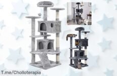 Torre de árbol para gatos con postes para rascar y juguetes resistentes el ofertón nunca visto que hará feliz a tu gatito aprovecha ya este precio loco oferta limitada