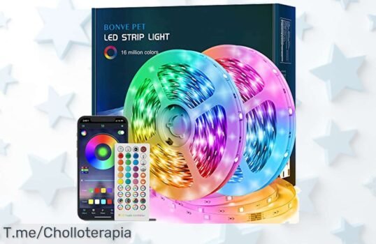 Transforma tu habitación con tiras LED 10 metros y 16 millones de colores disfruta un super chollo con descuento brutal nunca visto ¡aprovecha este ofertón ahora mismo!