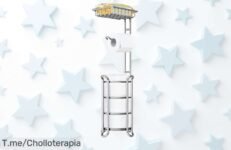 TreeLen portarrollos sin taladros súper resistente con estante para móvil y 4 rollos a precio loco descuento brutal nunca visto ¡Aprovecha este ofertón limitado ya!