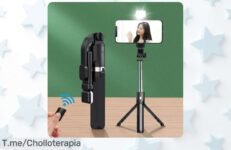 Trípode selfie inalámbrico con luz y Bluetooth ofrece control remoto perfecto para fotos y videos al mejor precio loco nunca visto aprovecha este super chollo ya