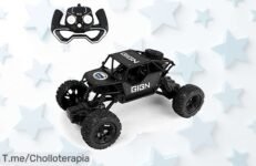 Turbo challenge GIGN coche RC negro listo para derrapar y saltar con batería recargable un ofertón de precio loco exclusivo corre antes que se acaben esta ganga limitada
