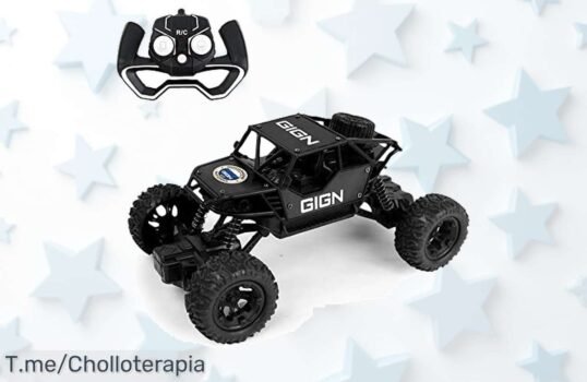 Turbo challenge GIGN coche RC negro listo para derrapar y saltar con batería recargable un ofertón de precio loco exclusivo corre antes que se acaben esta ganga limitada