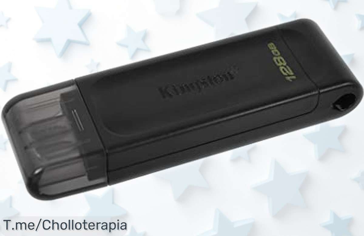 Unidad flash USB-C Kingston DataTraveler 70 de 128GB con velocidad ultra rápida y diseño compacto a un precio rebajado que no volverás a ver, ¡date prisa que vuelan las unidades!
