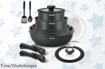 Utensilios de cocina inducción 13 piezas con asas extraíbles y súper antiadherente precio loco bomba nunca vista aprovecha ya este ofertón único corre que vuelan