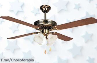 Ventilador de techo Orbegozo con luz y 4 palas reversibles potencia aire fresco en tu hogar con descuento brutal precio loco nunca visto corre que se acaban