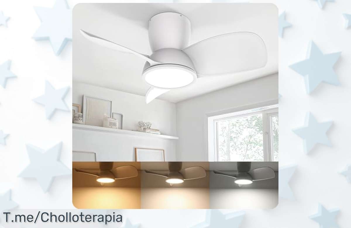 Ventilador de techo con luz LED regulable y mando a distancia la brisa perfecta todo el año ahora a un precio loco no dejes pasar este ofertón único ¡compra ya!