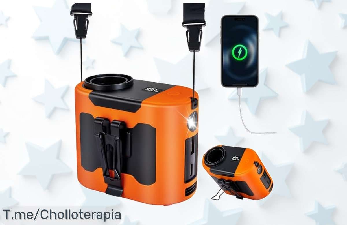 Ventilador portátil con batería gigante y luz LED para tus días sin calor disfruta 40 horas nonstop a un precio loco aprovecha ya este ofertón único antes que se agote