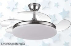 Ventilador tridente Fabrilamp con motor DC y LED regulable el super chollo que refresca tu hogar con estilo no pierdas este ofertón nunca visto compra ya antes que se agote