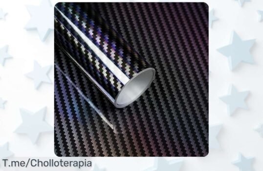 Vinilo carbono láser 2D negro súper resistente para coche y moto con descuento brutal fácil de poner sin burbujas ¡precio loco solo hoy no pierdas este ofertón único!