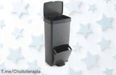Wellhome cubo de basura 70L doble compartimento práctico y 100% plástico con descuento brutal precio loco nunca visto corre no dejes pasar este super chollo ofertón limitado