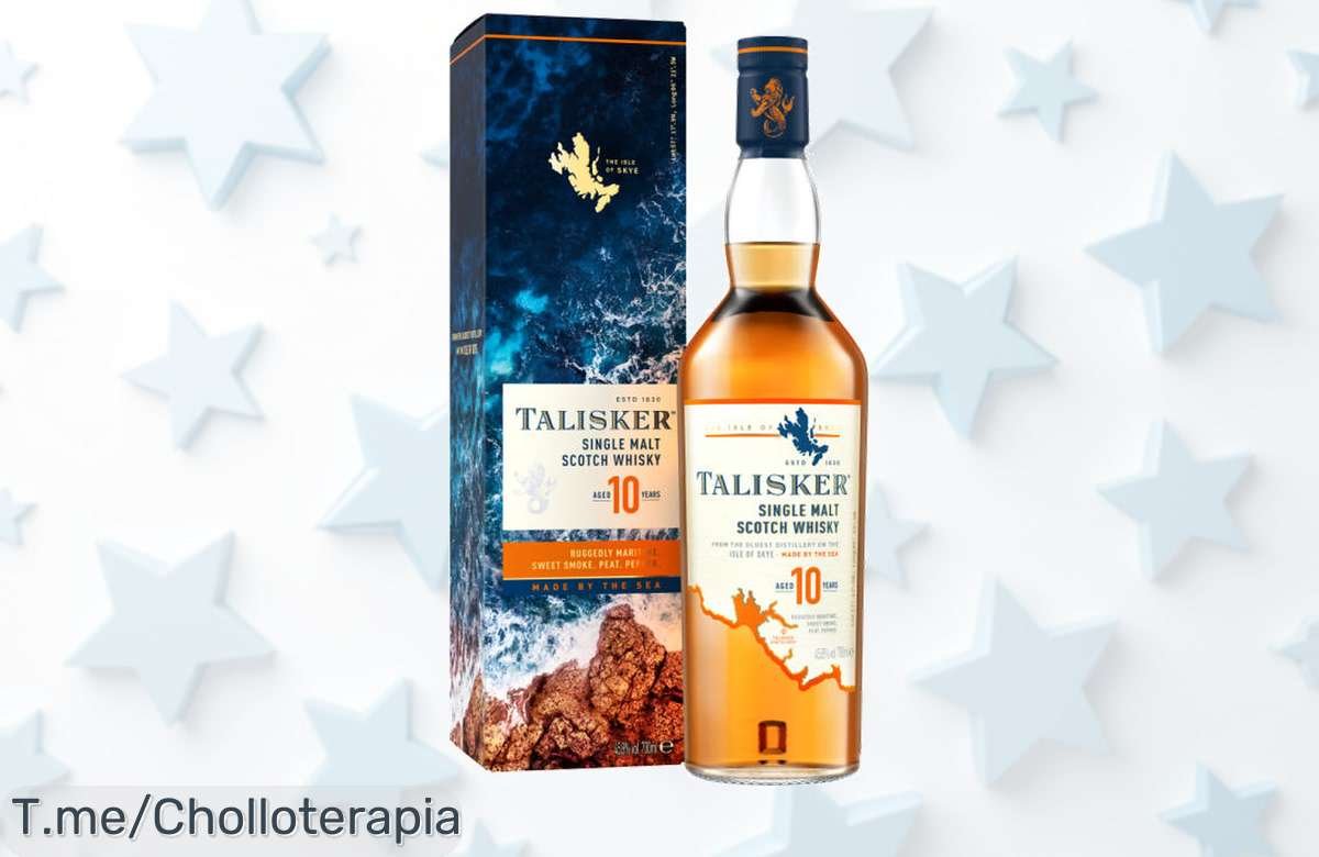 Whisky escocés Talisker 10 años sabor único con descuento brutal precio de ganga super chollo solo hoy no pierdas este ofertón nunca visto actúa ya