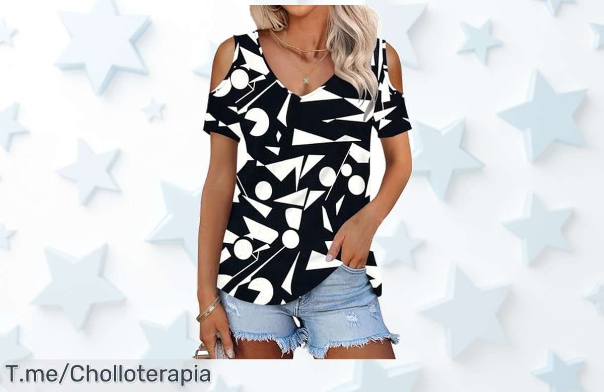 Wneedu camiseta mujer hombros descubiertos tejido suave único diseño sexy super chollo con descuento brutal precio de ganga oferta nunca vista actúa ya