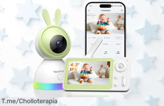 Yesimom cámara bebé 360 con seguimiento automático y luz nocturna colorida en un ofertón nunca visto disfruta del precio loco antes de que se agote actúa ya