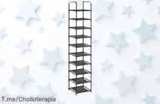 Zapatero Songmics con 10 baldas ajustables y marco metal para ordenar tus zapatos fácil y rápido aprovecha este ofertón con descuento brutal de precio loco ¡corre que vuela!